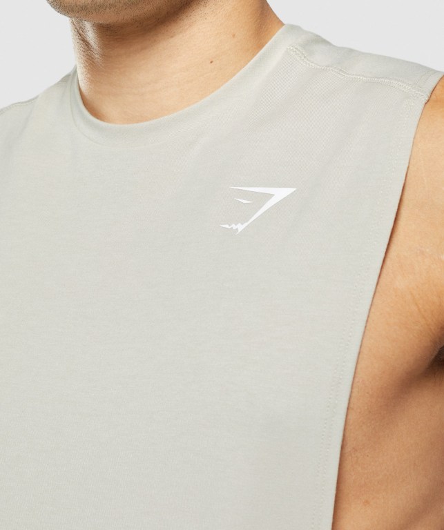 Camiseta Tirantes Gymshark Bold Drop Arm Gris | e9bo8wmSHuV