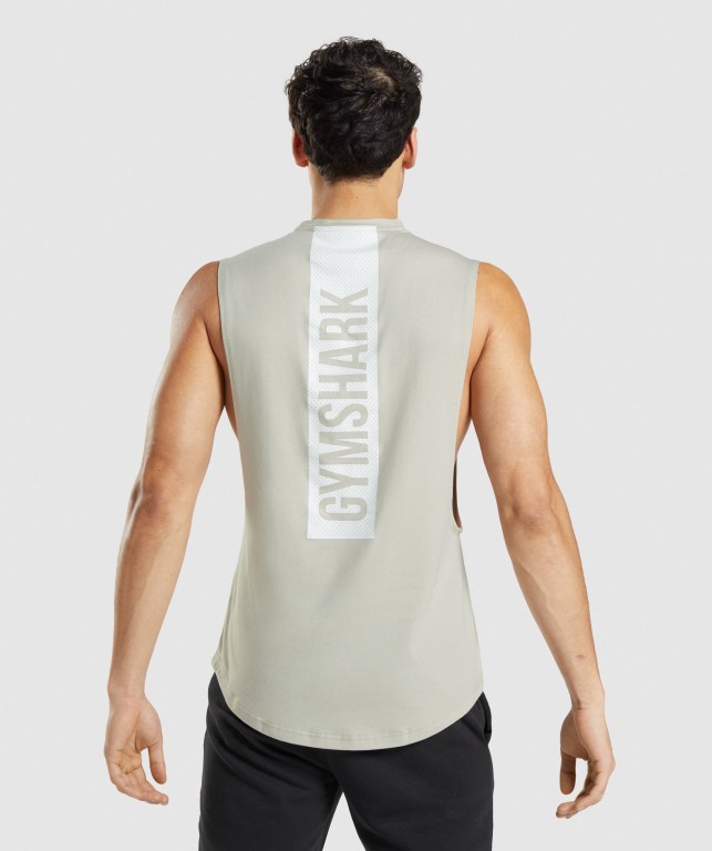 Camiseta Tirantes Gymshark Bold Drop Arm Gris | e9bo8wmSHuV