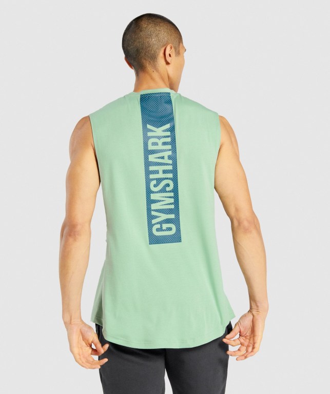 Camiseta Tirantes Gymshark Bold Drop Arm Verde | rxh7IEzL5jA