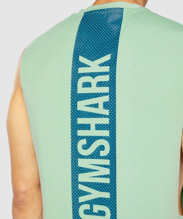 Camiseta Tirantes Gymshark Bold Drop Arm Verde | rxh7IEzL5jA