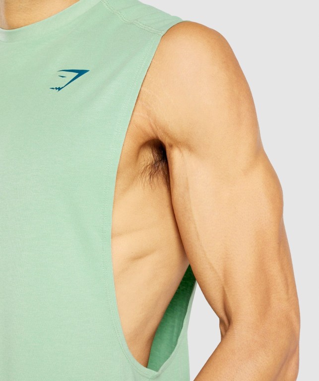 Camiseta Tirantes Gymshark Bold Drop Arm Verde | rxh7IEzL5jA