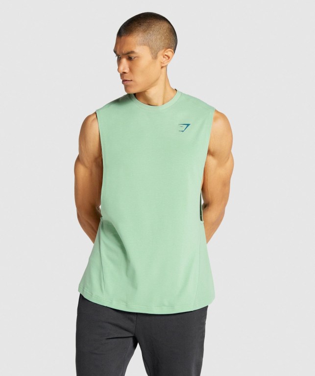 Camiseta Tirantes Gymshark Bold Drop Arm Verde | rxh7IEzL5jA