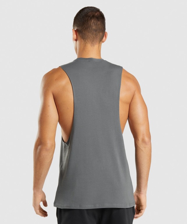 Camiseta Tirantes Gymshark Central Drop Arm Gris | lRI9hqR2szN