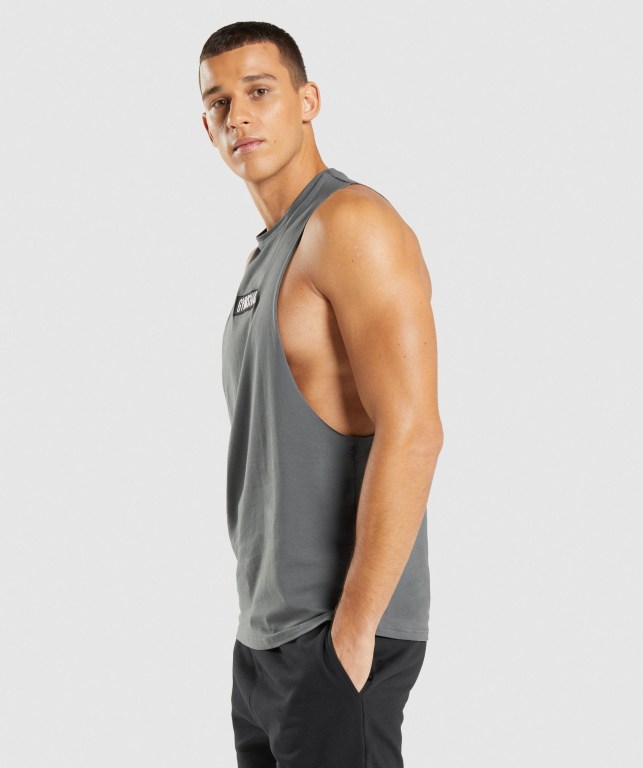 Camiseta Tirantes Gymshark Central Drop Arm Gris | lRI9hqR2szN