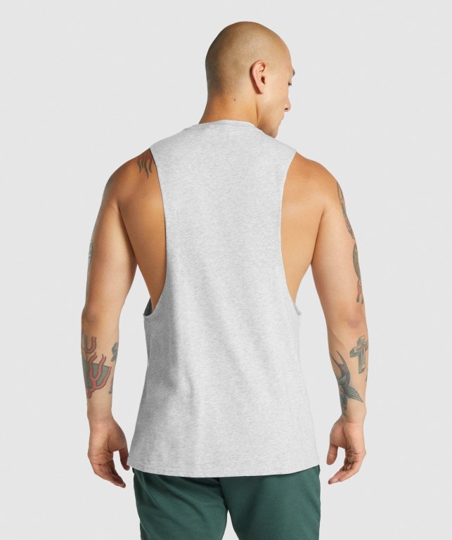 Camiseta Tirantes Gymshark Critical 2.0 Drop Arm Gris Claro | E6Qch7MlnqT