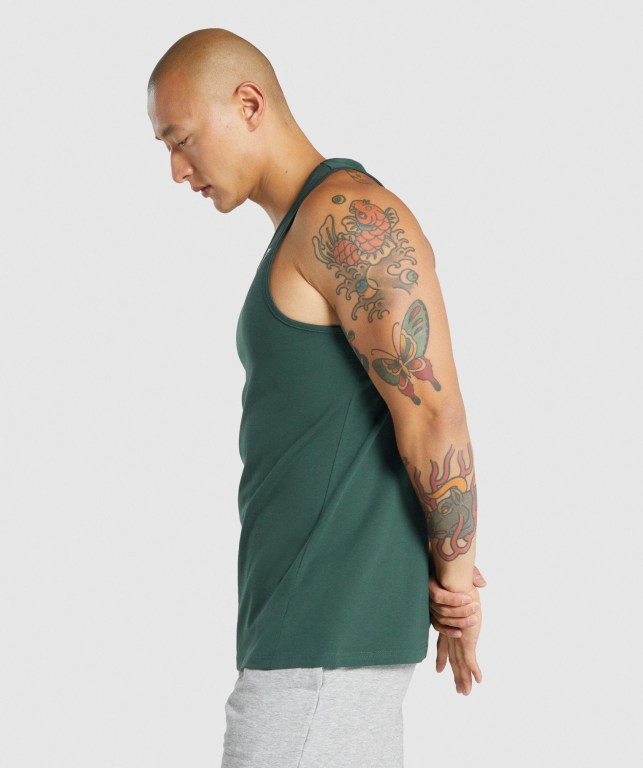 Camiseta Tirantes Gymshark Critical 2.0 Verde Oscuro | KNVFQuaQcxa