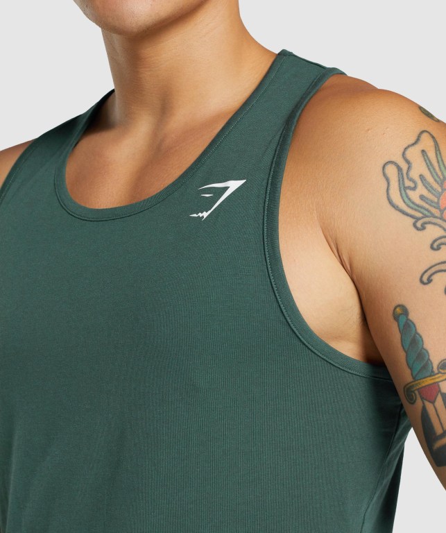 Camiseta Tirantes Gymshark Critical 2.0 Verde Oscuro | KNVFQuaQcxa