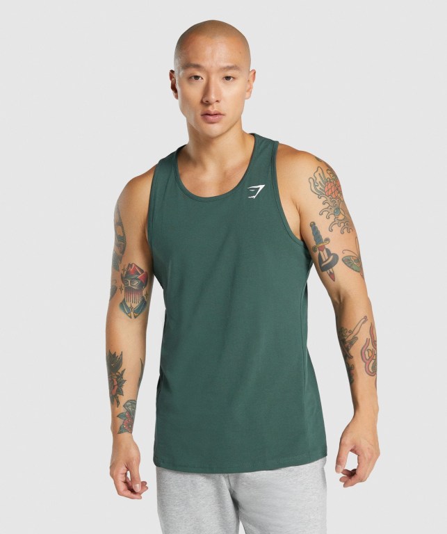 Camiseta Tirantes Gymshark Critical 2.0 Verde Oscuro | KNVFQuaQcxa