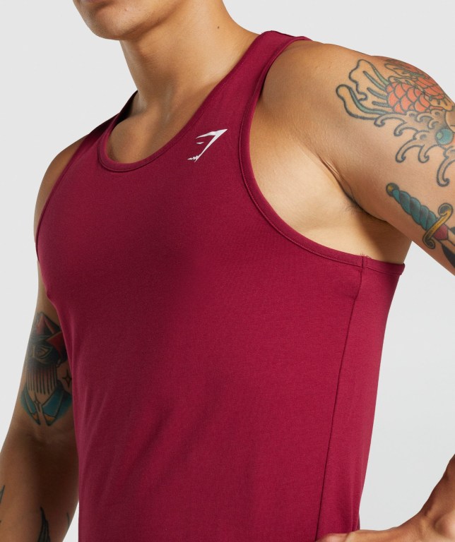 Camiseta Tirantes Gymshark Critical 2.0 Burdeos | Z39A7owjSHi