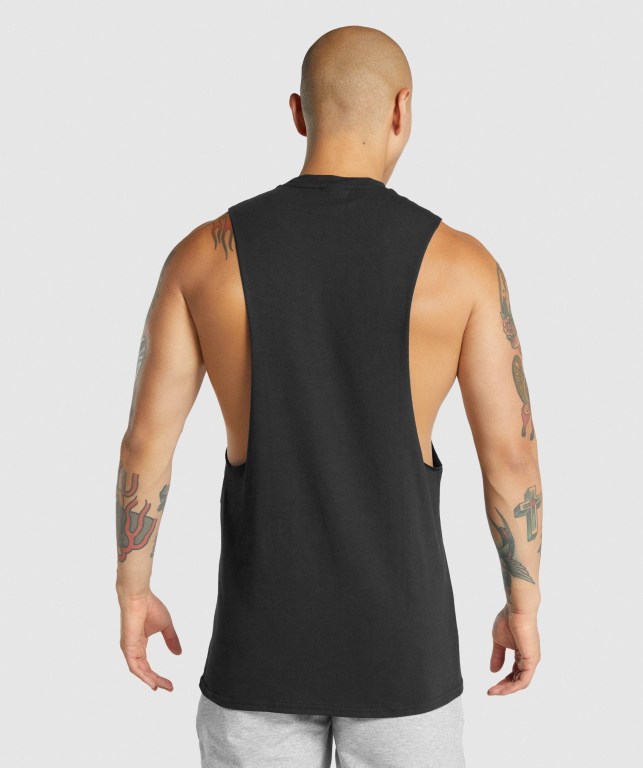 Camiseta Tirantes Gymshark Critical 2.0 Drop Arm Negras | xlyYbIFQgck