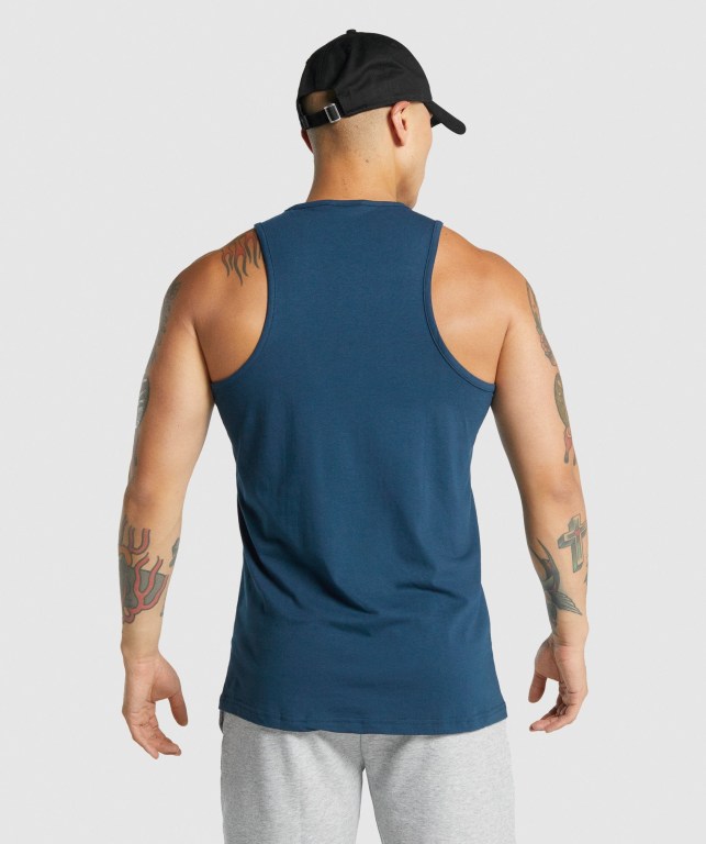 Camiseta Tirantes Gymshark Critical 2.0 Azul Marino | xsHLpKDSLVn