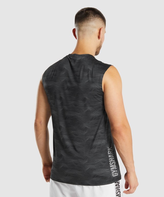 Camiseta Tirantes Gymshark Deporte Negras | Sov7UBWleUO