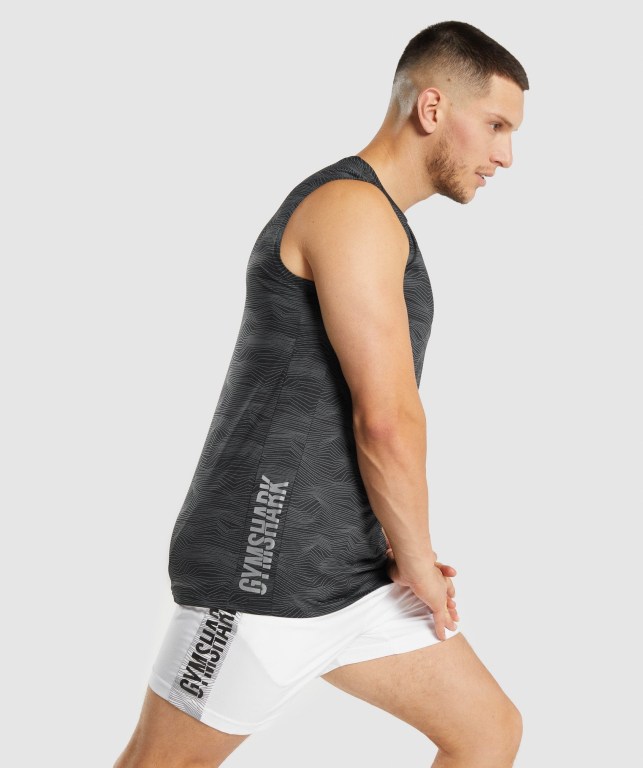 Camiseta Tirantes Gymshark Deporte Negras | Sov7UBWleUO