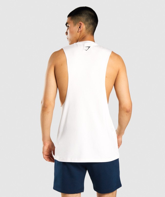 Camiseta Tirantes Gymshark GSLC Collegiate Drop Arm Creme | hNP2mAyYGix