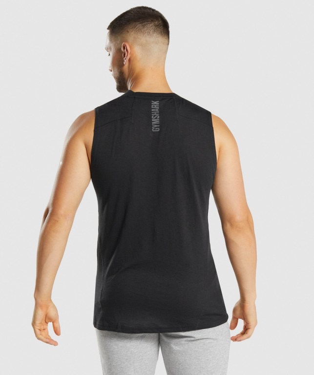 Camiseta Tirantes Gymshark Hyper Power Negras | HZKCat1RPZ3