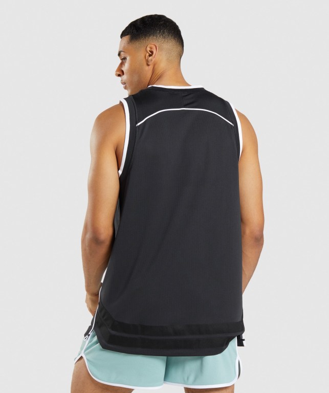 Camiseta Tirantes Gymshark Recess Basketball Negras Blancas | IJcyA7nbHub