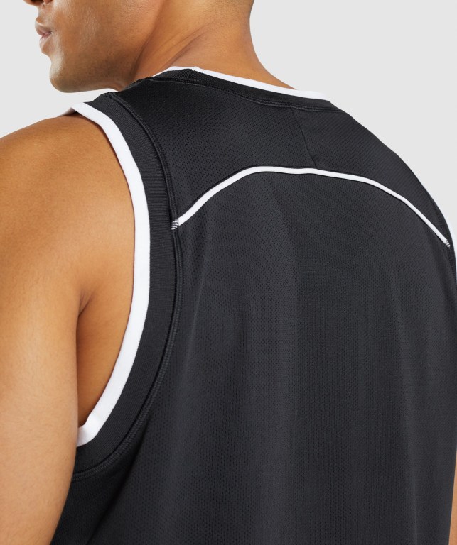 Camiseta Tirantes Gymshark Recess Basketball Negras Blancas | IJcyA7nbHub