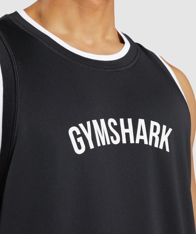 Camiseta Tirantes Gymshark Recess Basketball Negras Blancas | IJcyA7nbHub