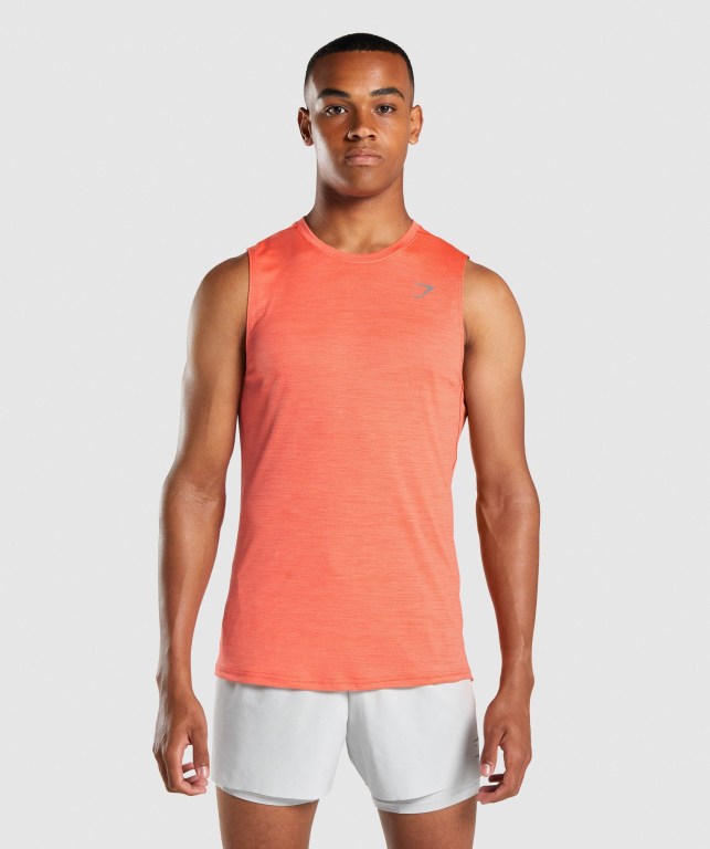 Camiseta Tirantes Gymshark Speed Naranjas | 6NFStmBguhW