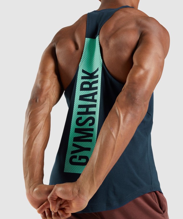 Chalecos Gymshark Bold Azul Marino | W9QbvWNUSGk