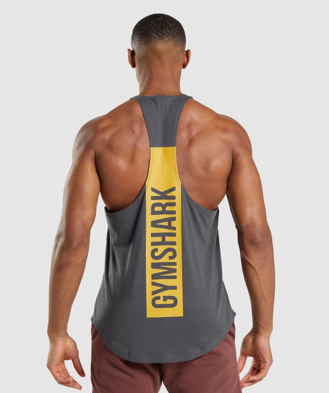 Chalecos Gymshark Bold Negras Gris | 7Mxnraw7rWs