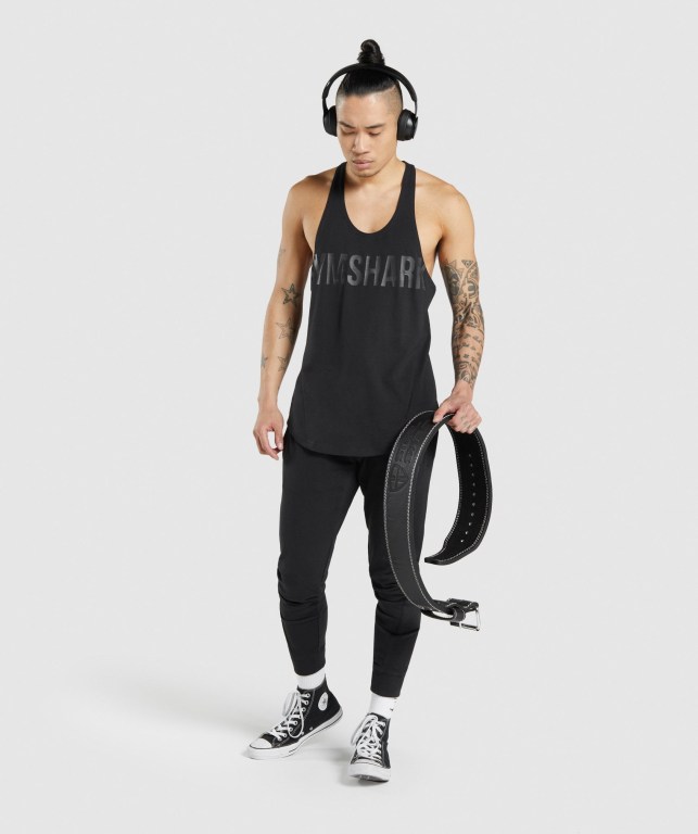 Chalecos Gymshark Bold Negras Negras | CbgqKr5ipOS