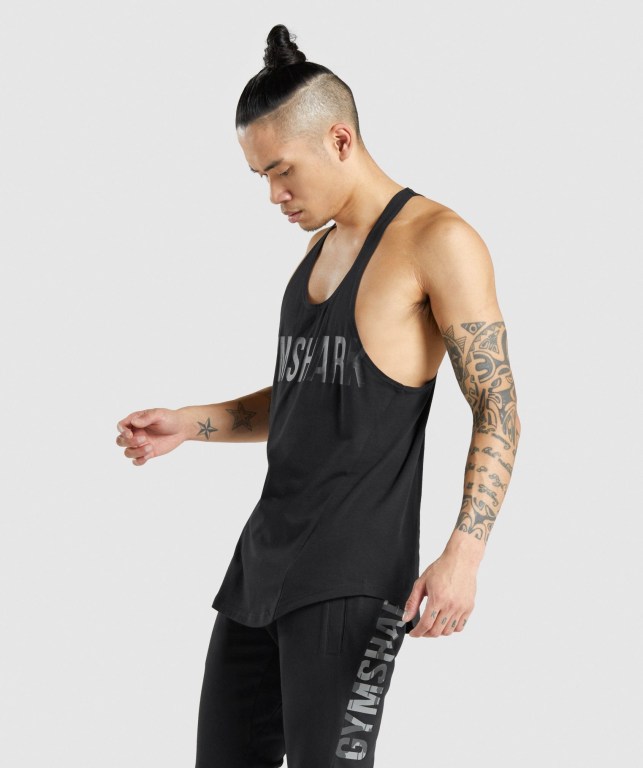 Chalecos Gymshark Bold Negras Negras | CbgqKr5ipOS