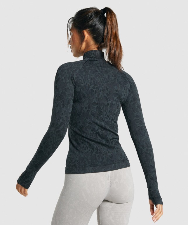 Chaquetas Gymshark Adapt Animal Seamless Zip Up Negras | jJcKfHeByE6