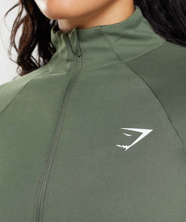 Chaquetas Gymshark Entrenamiento Jacket Verde Oliva | Wl2ZJPhjp8Z