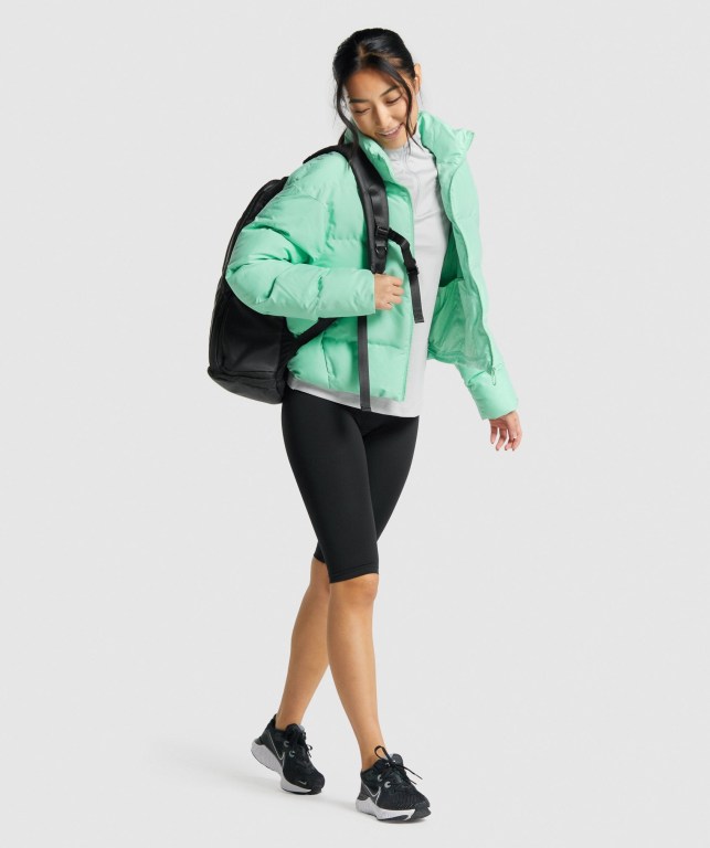 Chaquetas Gymshark Puffer Jacket Verde | MAgGGsBQOcH