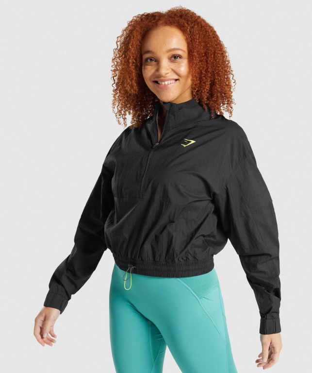 Chaquetas Gymshark Pulse Woven Jacket Negras | OwYszWDrgfk