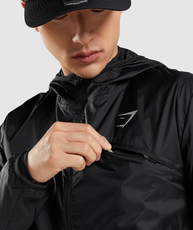 Chaquetas Gymshark Speed Jacket Negras | T3d4Ay4n1U4