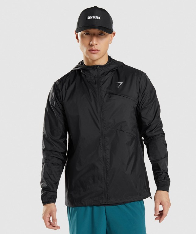 Chaquetas Gymshark Speed Jacket Negras | T3d4Ay4n1U4