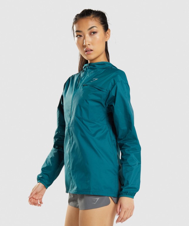 Chaquetas Gymshark Speed Windbreaker Turquesa | jVq5zikKr8s