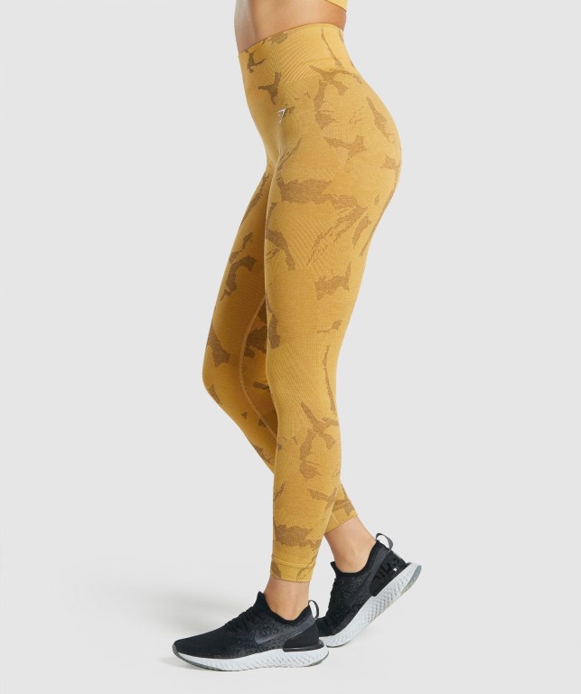 Leggins Gymshark Adapt Camo Seamless Amarillo | QwO6L1jlaNU