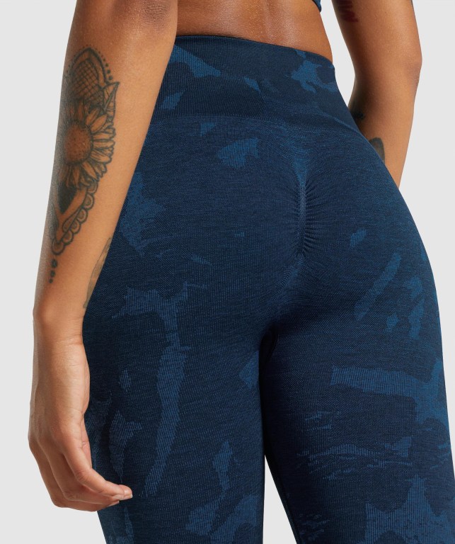 Leggins Gymshark Adapt Camo Seamless Azul Marino | I8rrZ3YpMNS