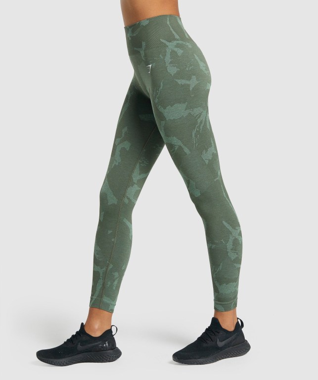 Leggins Gymshark Adapt Camo Seamless Verde | 2LBOpn3TUFb