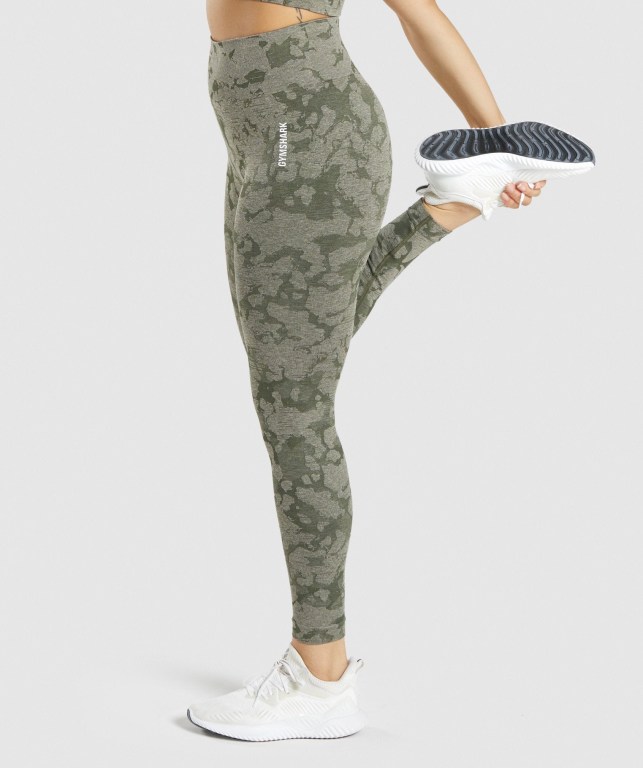 Leggins Gymshark Adapt Camo Seamless Verde | WGvJ3foX578