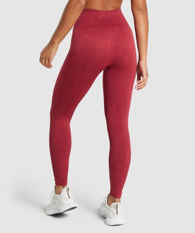 Leggins Gymshark Adapt Fleck Seamless Burdeos | ktEAREH7299