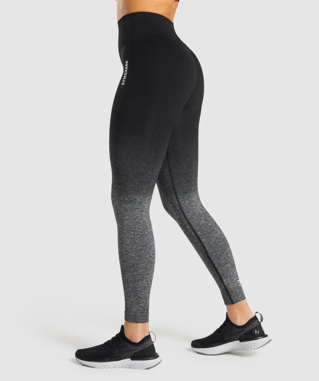 Leggins Gymshark Adapt Ombre Seamless Negras Negras | HIL7joFUpDW