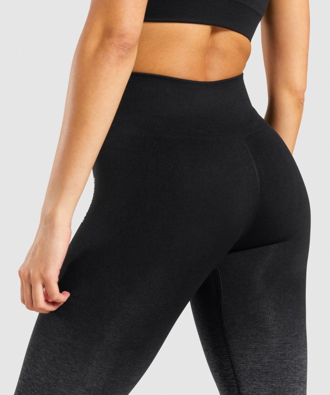 Leggins Gymshark Adapt Ombre Seamless Negras Negras | HIL7joFUpDW