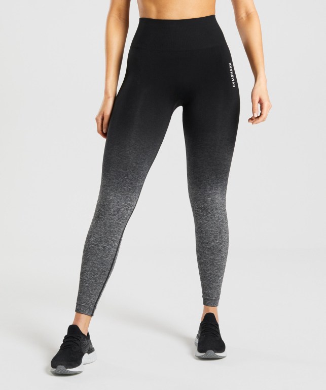 Leggins Gymshark Adapt Ombre Seamless Negras Negras | HIL7joFUpDW