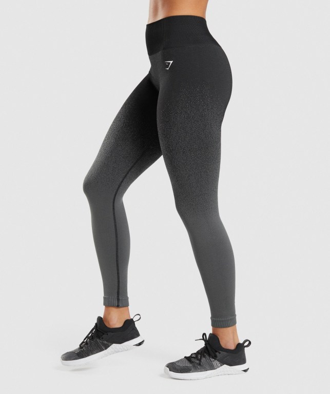 Leggins Gymshark Adapt Ombre Seamless Negras Gris | avPdaYVTDHQ