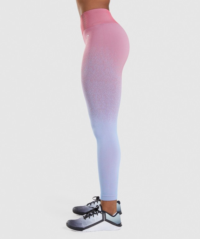 Leggins Gymshark Adapt Ombre Seamless Rosas Rosas Azules Claro | S79CR3X3dtD