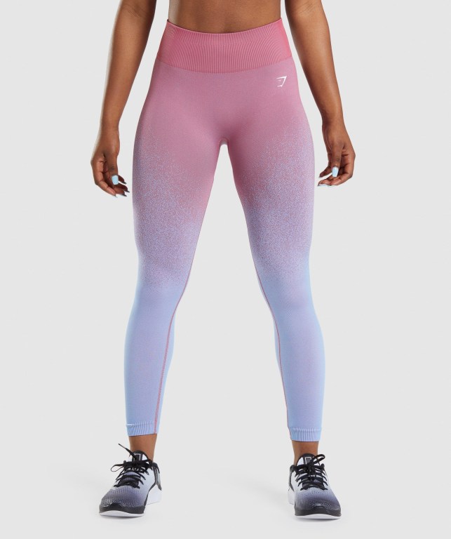 Leggins Gymshark Adapt Ombre Seamless Rosas Rosas Azules Claro | S79CR3X3dtD