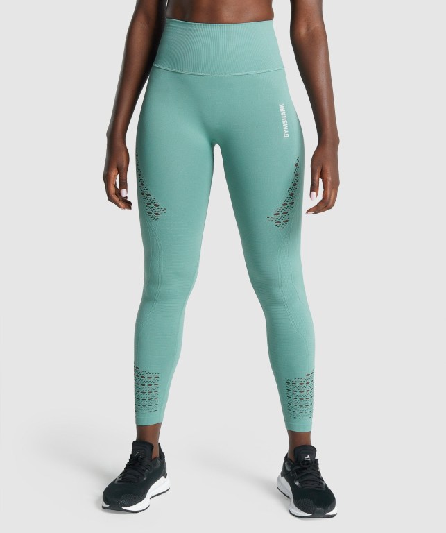 Leggins Gymshark Energy Seamless Verde Claro | 84OLZXaGVOW