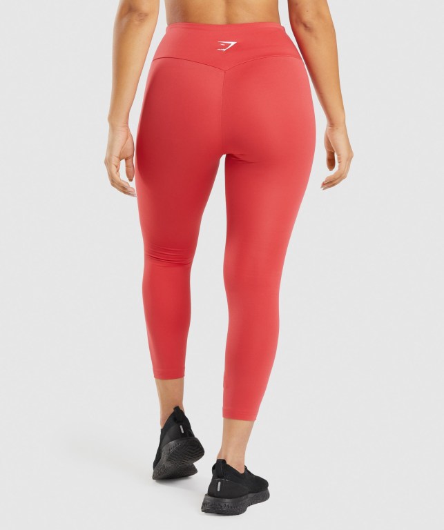 Leggins Gymshark Entrenamiento 7/8 Rojas | Shlg3D6tgFe