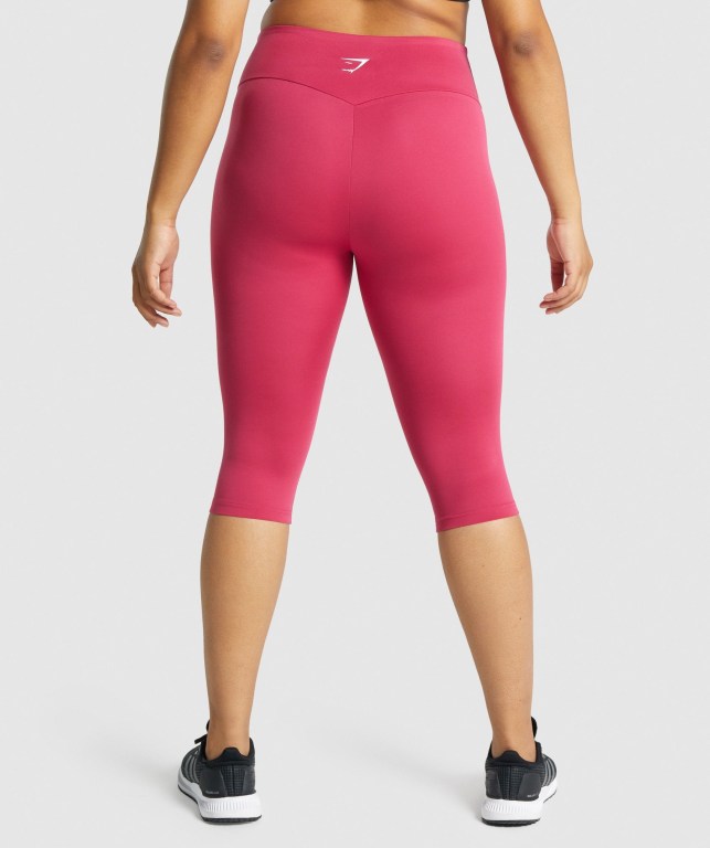 Leggins Gymshark Entrenamiento Cropped Rosas | se6ttIVop8n