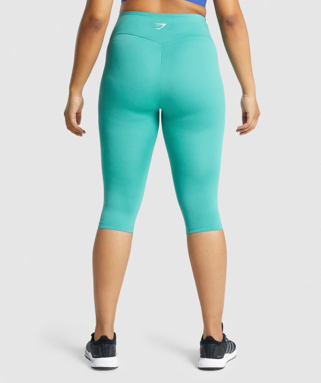 Leggins Gymshark Entrenamiento Cropped Turquesa | JoUFypf3mqc