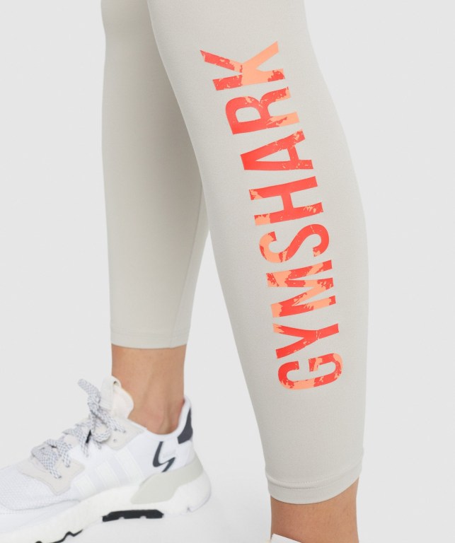 Leggins Gymshark Entrenamiento Graphic Gris | TBXR3FAp5AA